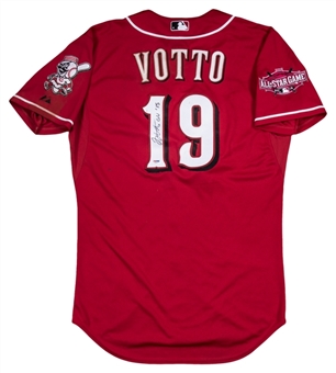 2015 Joey Votto Game Used & Signed Cincinnati Reds Alternate Jersey (MLB Authenticated & PSA/DNA)